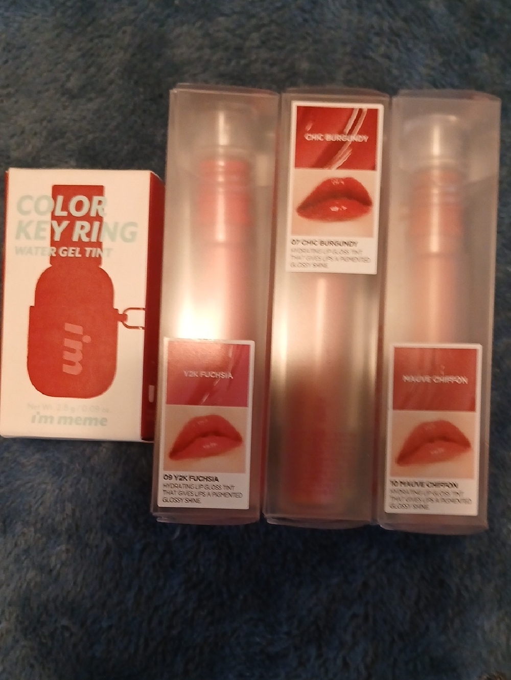 I'm Meme Lip Tints -Plum Fatale, Chic Burgundy, Y2K Fuschia And Mauve Chiffon